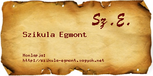 Szikula Egmont névjegykártya